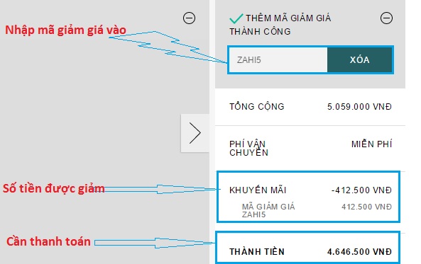 Cách sử dụng mã giảm giá Zalora