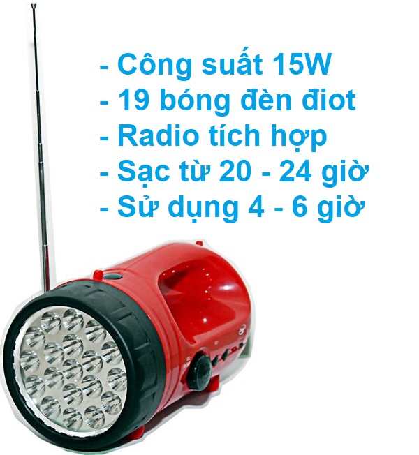  Đèn Pin Sạc Tích Hợp Radio Legi LG-0333D-VT